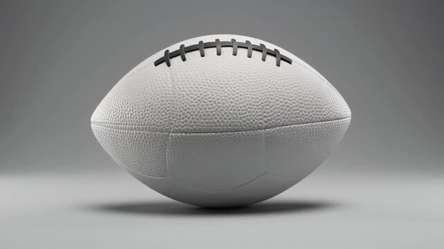 Football Texture Spin. Soccer/Football Merchandise Mockup (No Brand, No Logo). Product Mockup. A generic football slowly spinning to reveal surface texture, set in a clean studio background
