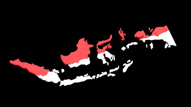 3D Indonesia Map | Alpha Channel