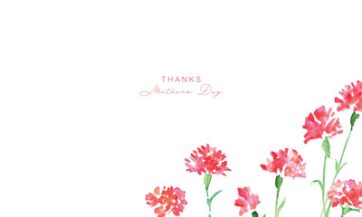 水彩画。水彩タッチのカーネーションベクターイラスト。母の日のカーネーション背景。
Watercolor painting. Watercolor carnation vector illustration. Carnation background for Mother's Day.