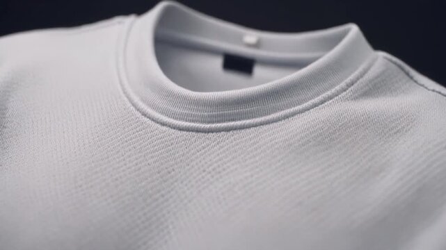 Jersey Fabric Detail. Soccer/Football Merchandise Mockup (No Brand, No Logo). Product Mockup. A close-up of plain jersey fabric texture, set in a studio macro environment
