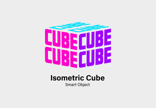 Cube Stack Perspective Text Effect