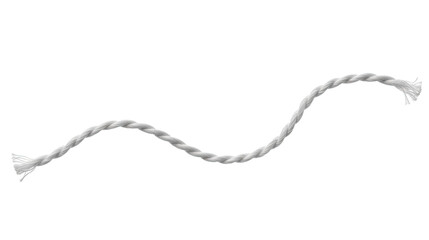 Naklejka premium A white rope with a single knot on a png transparent