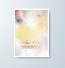 Fototapeta premium Cards with watercolor background. Design for your cover, date, postcard, banner, logo.
