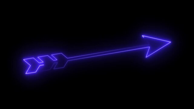 Bow arrow vector icons vector eps 10 black background motion animation 4k video.