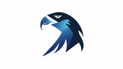 Naklejka premium Abstract illustration of a blue eagle head on white background