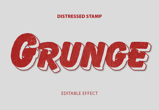 Grunge Distressed Stamp Text Effect