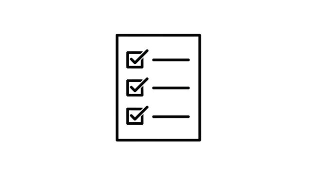 Checklist with Ticks: To Do List, Task Completion, Survey, or Exam Questions