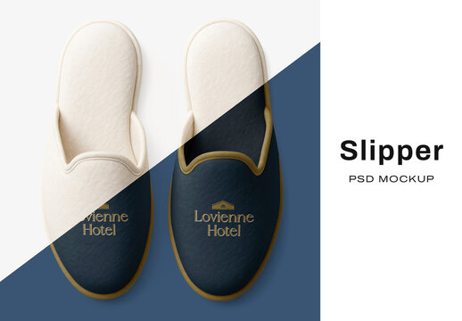 Elegant Hotel Slipper Mockup PSD