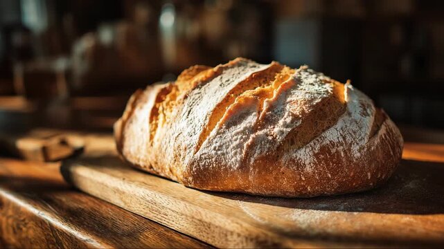 Artisan sourdough product shot for bakery marketing