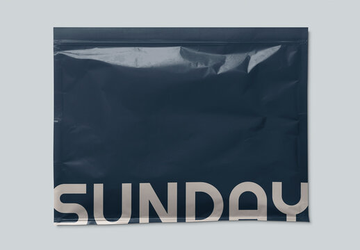 Minimalist Packaging Mockup With Bold Typography PSD