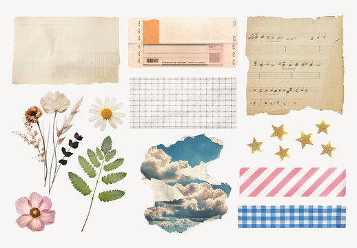 Vintage Collage Element Set