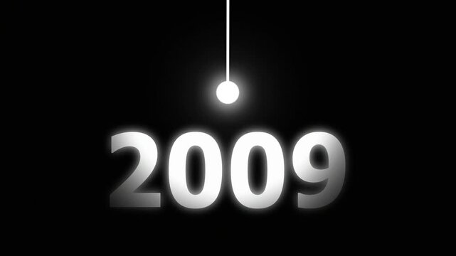 Bright Idea Lighting Up 2009 &ndash; Futuristic New Year Concept Symbolizing Innovation, Hope, Strategy and Forward Thinking Success.