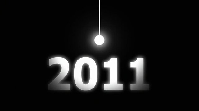 Bright Idea Lighting Up 2011 &ndash; Futuristic New Year Concept Symbolizing Innovation, Hope, Strategy and Forward Thinking Success.