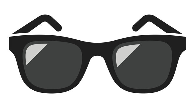 Black sunglasses icon a simple graphic representation of eyewear high quality