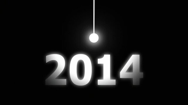 Bright Idea Lighting Up 2014 &ndash; Futuristic New Year Concept Symbolizing Innovation, Hope, Strategy and Forward Thinking Success.
