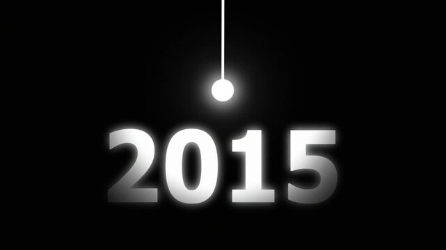 Bright Idea Lighting Up 2015 &ndash; Futuristic New Year Concept Symbolizing Innovation, Hope, Strategy and Forward Thinking Success.
