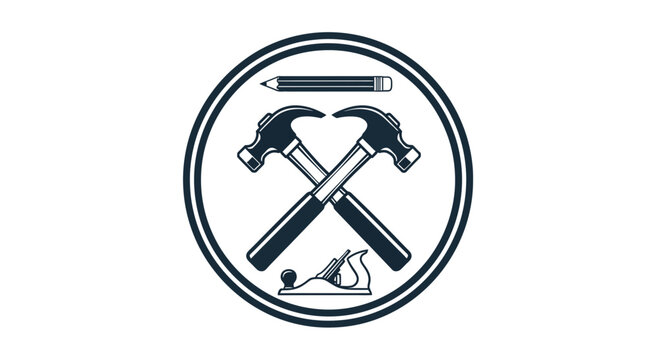 Crossed Hammers and Tools Icon.