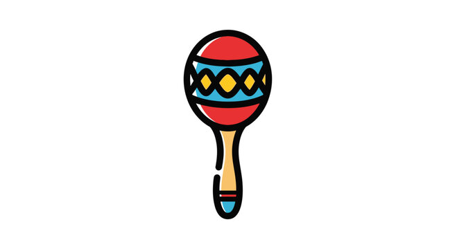 Colorful Maraca Instrument for Music Fun.