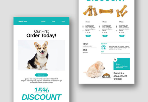 Our First Oder Today Template