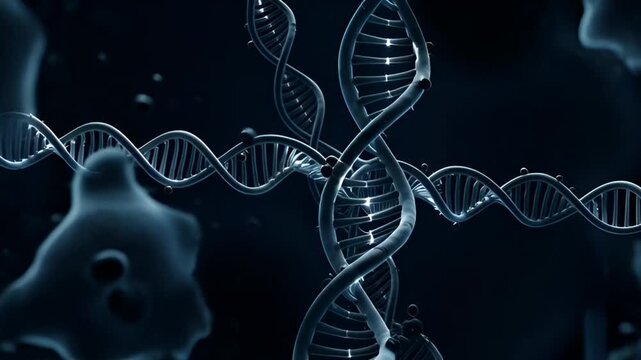 Human Eye and DNA Strand Animation.