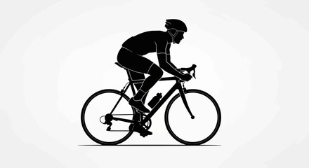 Obraz premium Professional cyclist riding sleek bicycle with focused expression