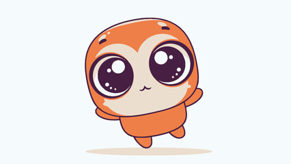 Obraz premium Adorable Cartoon Sloth Character Illustration.