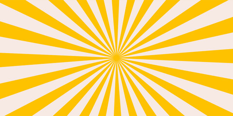 Obraz premium Sun Rise Radial Retro Groovy Pattern. Cool Y2k Rays Texture Vector Design. Psychedelic Background.