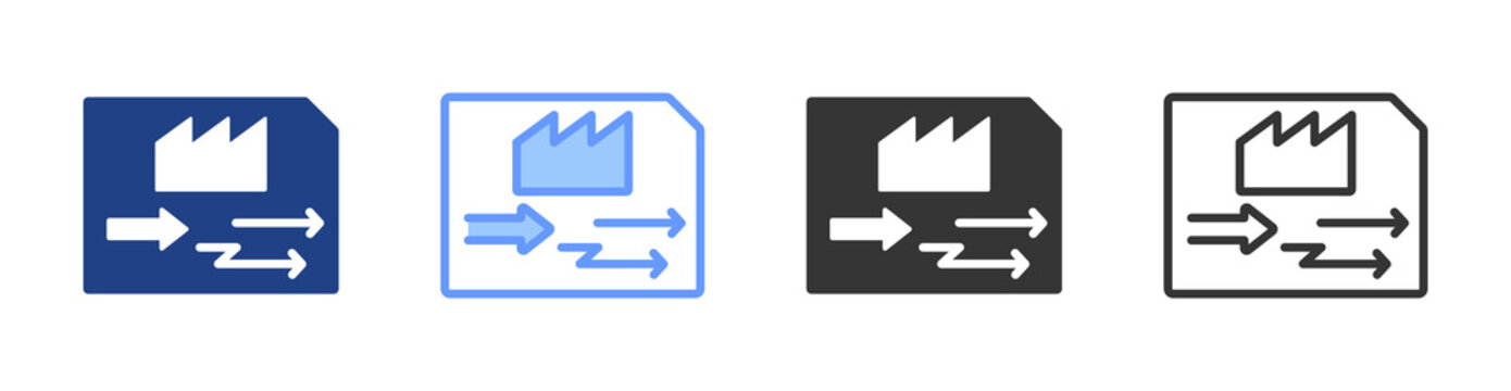 Value Stream Mapping  icon set multiple style collection
