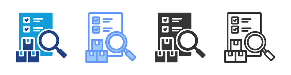Supplier Audit icon set multiple style collection
