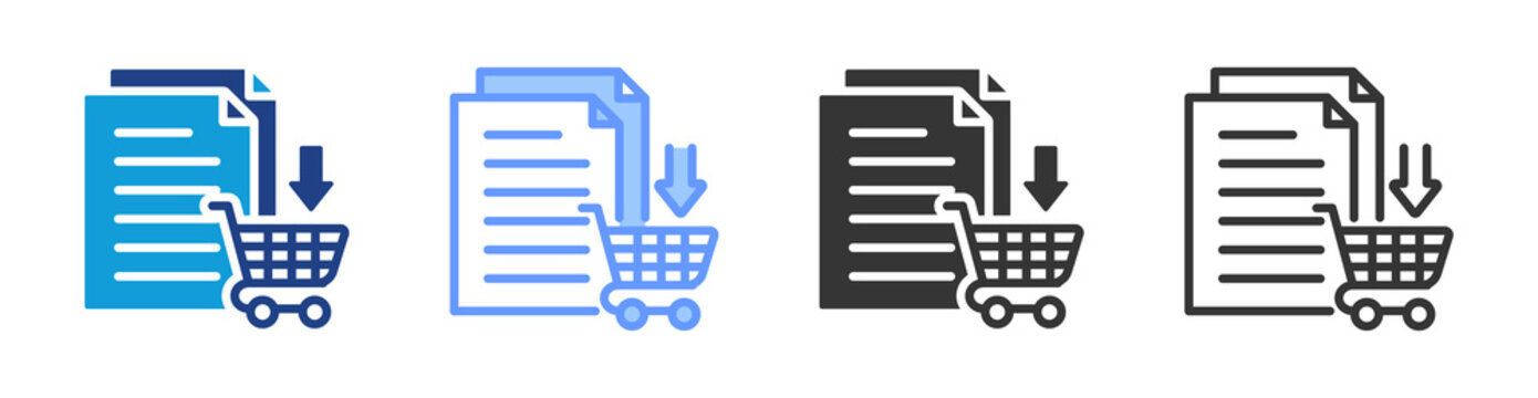 Purchase Requisition icon set multiple style collection