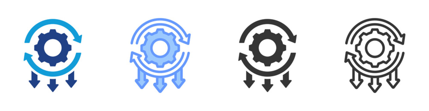 Rework Reduction  icon set multiple style collection
