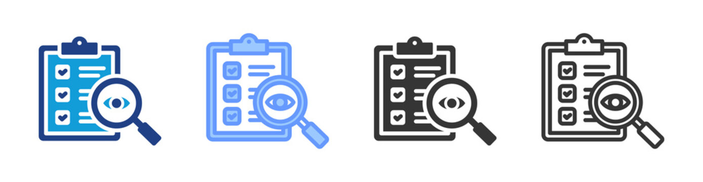 Inspection Standard  icon set multiple style collection