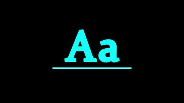 Large and Small Letters Zoom Animation. Font Size Slider Zoom Text Animation. Text Zoom Control Icon Motion Graphic.