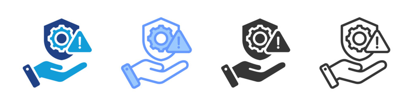 Risk Management icon set multiple style collection