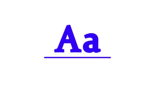 Large and Small Letters Zoom Animation. Font Size Slider Zoom Text Animation. Text Zoom Control Icon Motion Graphic.