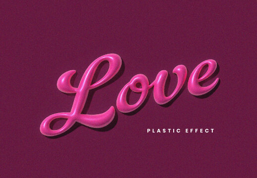 Plastic Bubble Text Effect