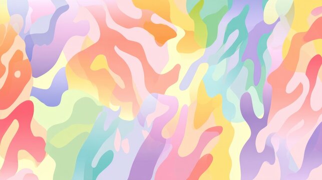 Abstract colorful shapes overlay on transparent background for design