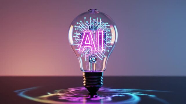 AI lightbulb innovation.