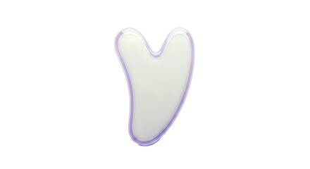 Obraz premium Heart-shaped Gua Sha tool with purple trim