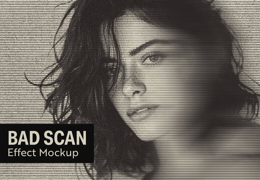 Bad Scanline Effect Mockup