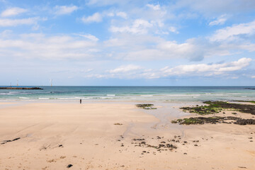 Fototapeta premium Scenery of Woljeongri Beach located on the northeast coast of Jeju Island in South Korea
