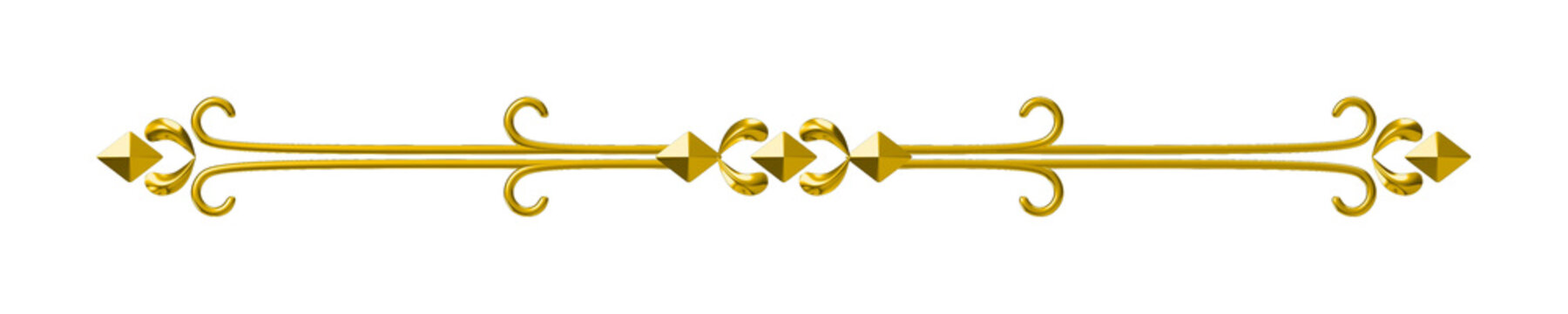 devider gold with ornament classic