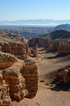 The natural scenery of Charyn Canyon in Kazakhstan