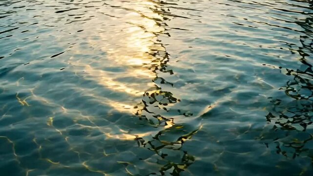 School of Fish Swimming in Clear Water.