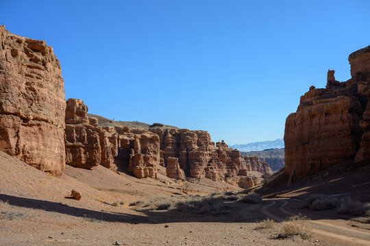 The natural scenery of Charyn Canyon in Kazakhstan