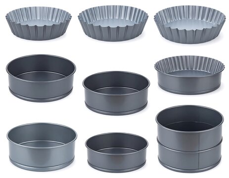Metal pie tins in various sizes