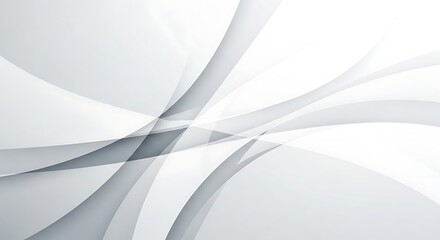 Fototapeta premium A modern abstract design with white and gray curved lines