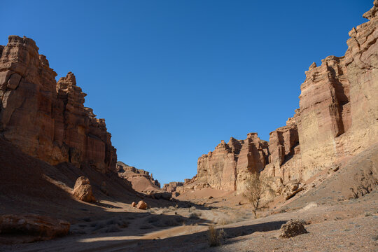 The natural scenery of Charyn Canyon in Kazakhstan