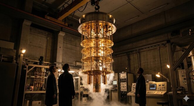 Golden Quantum Computer Processor in Scientific Research Laboratory