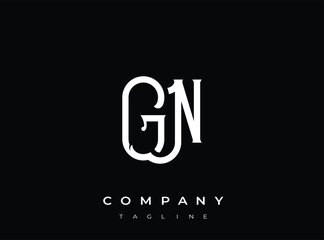 Obraz premium Gn company logo template with modern clean typography design